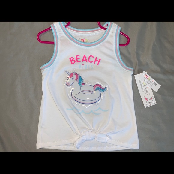 Toddler Girls Unicorn Float Tank Top Shirt - Picture 1 of 4